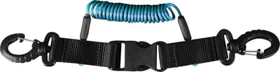 Procean spiraalkoord | 1.3 meter | met clip | blauw