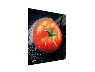 TMK ArtDeko Serie - Snijplank van Gehard Glas - 45x52cm - Pomidor - Beschermplaat