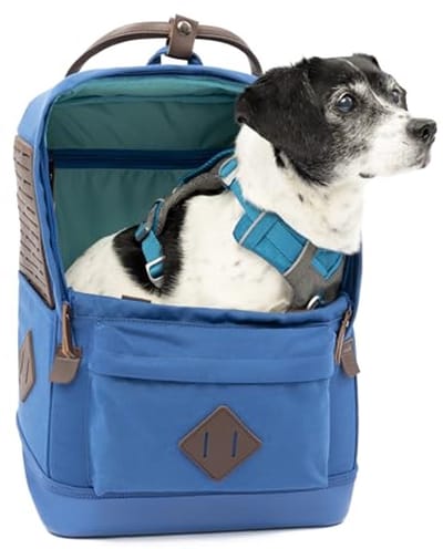 Honden Draagrugzak - Wandelen, Reisrugzak Met Veiligheidsriem en Waterdichte Basis, Tot 6,8 Kg - Blauw