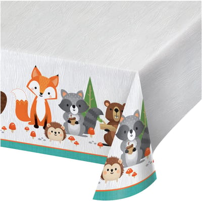 BIGIEMME SRL - Plastic tafelkleed bosdieren 137 x 259 cm voor verjaardag
