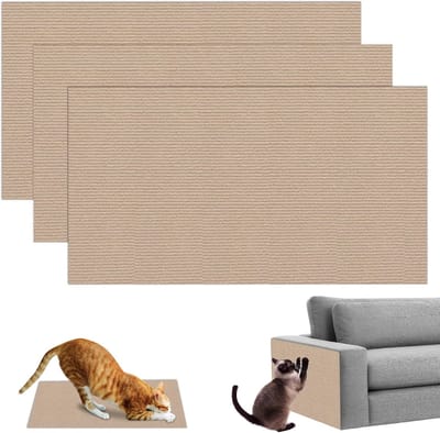 Famanu – Set van 2 wandkrabmatten 50x25 cm – Deur- en bankbescherming – Duurzaam materiaal