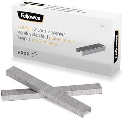 Standaard nietjes - Kantoor nietjes - Documenten vastzetten - 210 nietjes per strip - 1/4 inch lengte - Zilver