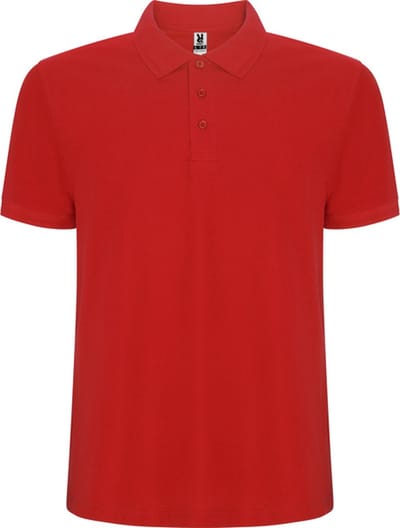 Rode heren unisex Polo korte mouwen Pegaso merk Roly maat XXL