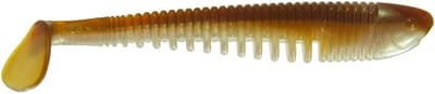 Rubberen Vissen - Zacht Kunstaas - Roofvis Vangen - Golvend Effect - 75 cm 5 Stuks - Beige Bas