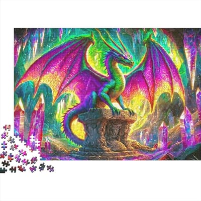 Drakenpuzzel - Papieren Puzzel - Ontspanning - Gerecycled Materiaal - 1000 Stukjes - Stijl-7