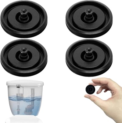 Toilet Vulklep Set - Vervangingsdichtring - Toilet Reparatie - Lekvrij Rubber - 3 cm - Zwart