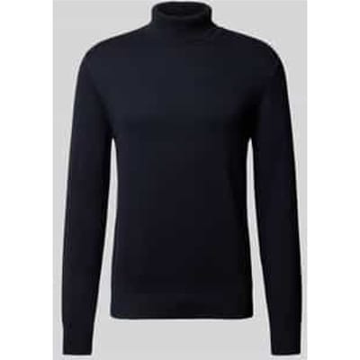 Slim fit pullover van een mix van katoen en wol