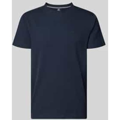 T-shirt met structuurpatroon en gestikt logo