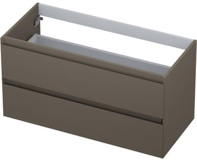 INK - Onderkast 2 Laden Greeploos Gelakt - 1000x450x520 Mm - Mat Taupe