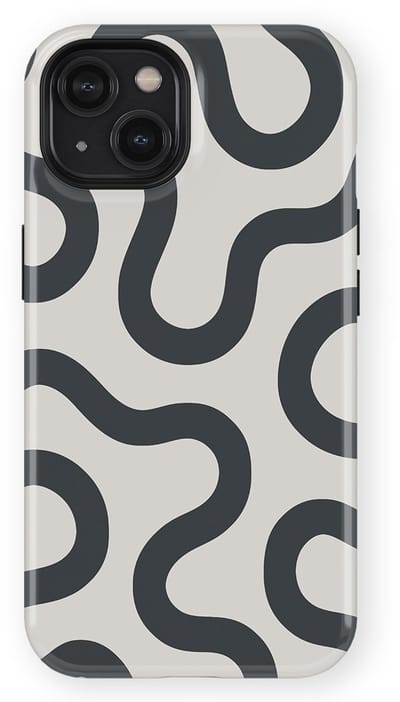 DripCase Motion Flow Tough Hoesje geschikt voor iPhone 14 | Backcover met Mag | Trendy Design | Valbescherming | Graphite Glide