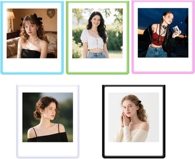Set van 5 Magnetische Fotolijsten voor Fujifilm Instax - Kleurige Fridge Photo Display voor 3x3.5 Inch Foto's, Perfect voor Thuisdecoratie en Cadeaus