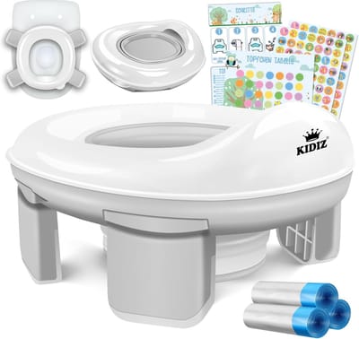 Hoogte Verstelbare Kinderpoepie met Beloningssysteem - 3-in-1 Potty Trainer voor Thuis en Onderweg