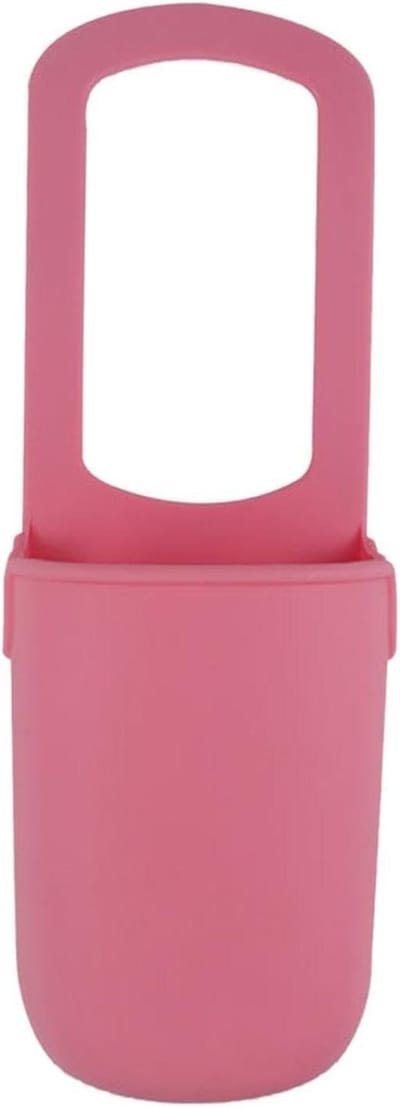 Bekerhouder Kinderwagen - Flessenhouder Buggy - Onderweg Spullen - Universele Pasvorm - 8.5 x 8.5 x 27.5 cm - Zwart