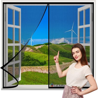 Magnetisch Hor Voor Deur of Raam 85x85cm Zwart - Eenvoudige Montage Zonder Boren