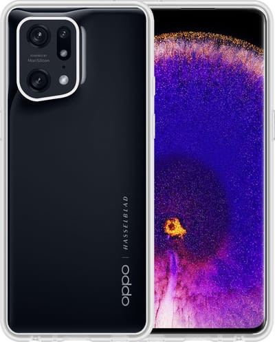 Hoesje - Geschikt voor OPPO Find X5 - Sterk & Shockproof - Siliconen Case - Hoes Cover - Telefoonhoes - Transparant