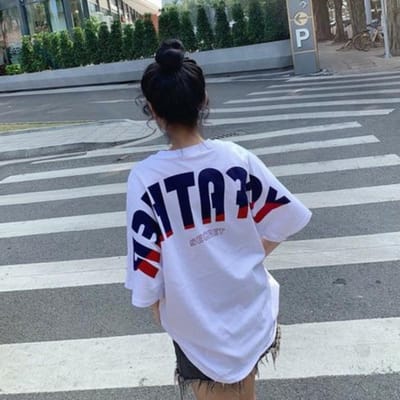 T-shirt d'été blanc à manches courtes pour femmes Beau Street Vêtements amples pour femmes Étudiantes Haut à manches mi-longues pour femmes XL blanc