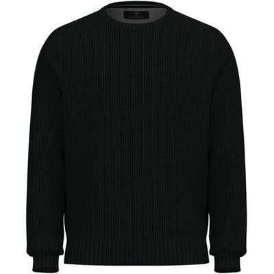 Fynch-Hatton Trui O-Neck Structure Supersoft Cotton Navy / male