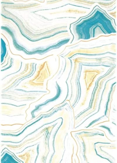 Decopatch papier marmerlook beige/blauw