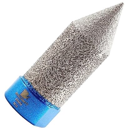 Diamant Vingerfrees - Fasenboor - Gaten Bewerken - Vacuüm Gesoldeerd - 0-20 mm - Zilver