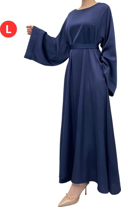 Nivard Islamitische Kleding - Abaya - Gebedskleding Dames - Alhamdulillah - Jilbab - Khimar - Vrouw - Marineblauw - Maat L