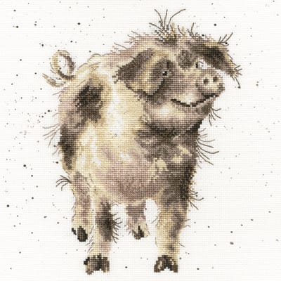 Truffles And Trotters Borduurpakket Wrendale Designs by Hannah Dale XHD53