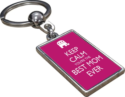 Keep calm you're the best mom ever - Sleutelhanger - Cadeau - Verjaardag - Kerst - Kado - Valentijn - Moederdag - Moederdag cadeautje - Moederdag cadeau voor mama