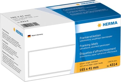 HERMA 4314 etiket Wit Rechthoek 1000 stuk(s)