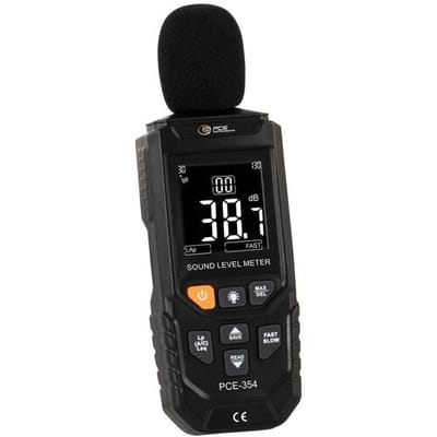 PCE Instruments geluidsniveaumeter PCE-niveau 354 A30...130 db 20 Ast...12500 Hz Leq Apt LCP frequentiebeoordeling klas