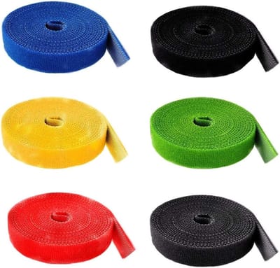 Duurzame Herbruikbare Kabelbinders van 2 m, Velcro Straps voor Organisatie van Elektrische Kabels en Touwen, Verkrijgbaar in 6 Kleuren