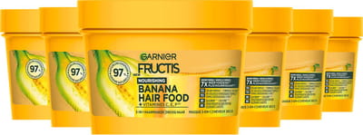 Garnier Fructis Hair Food Banana 3-in-1 Voedend Haarmasker - Droog haar - 6 x 400ml