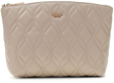 GUESS toilettas Maxine Top Zip Cosmetic Bag Light Taupe
