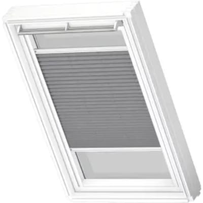 Velux Manueel Lichtdoorlatend Plisségordijn White Line Fhl Ck02 1282swl Donkergrijs