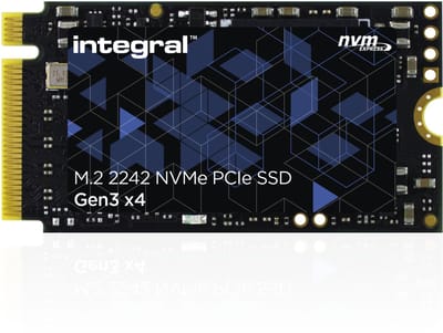 Integral 1TB M.2 2242 NVMe SSD Gen3 | Ultra-Compact Upgrade (3400/3000 MB/s)