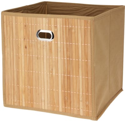Storage Solutions Opbergmand/kastmand - 28 liter - naturel - 31 x 31 x 31 cm - Vakkenkast manden - opvouwbaar