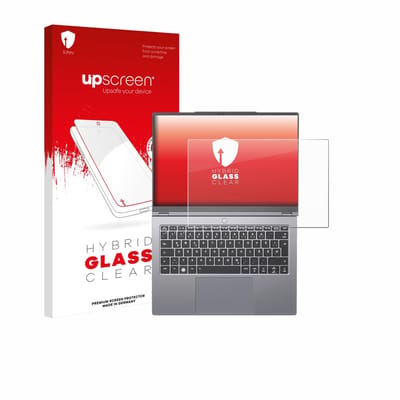upscreen - Screenprotector voor Tuxedo InfinityBook Pro 14 Gen 10 - Folie Beschermfolie Beschermglas transparant