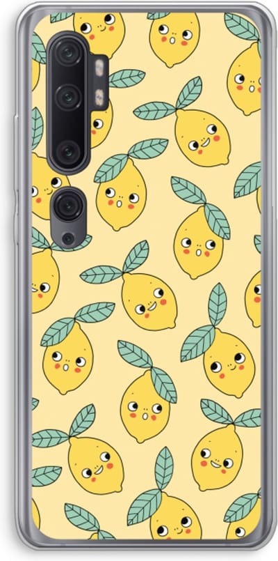 Case Company® - Hoesje geschikt voor Xiaomi Mi Note 10 Pro hoesje - Citroenen - Soft Cover Telefoonhoesje - Bescherming aan alle Kanten en Schermrand