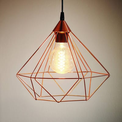 EGLO Tarbes Hanglamp - E27 - Ø 32,5 cm - Zwart/Koper