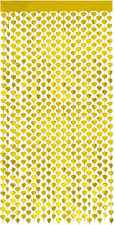 Deurgordijn Backdrop Glittergordijn Goud Valentijn Versiering Glitter Deur Folie Gordijn Gouden Versiering - 200*100 Cm