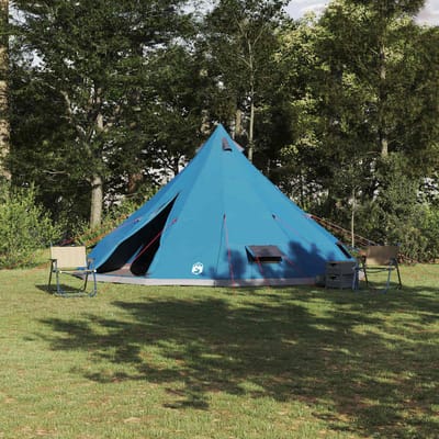 vidaXL - Tipi - Tent - met - dak - met - opslag - Blauw - 560 - x - 560 - x - 300 - cm - taft