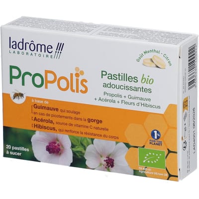 Ladrôme Propolis + Hibiscus + Acerola Pastilles 20TB
