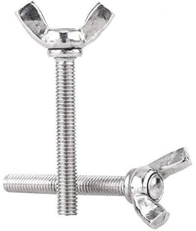 Allecto - M5 Vlinderschroeven - Roestvrij staal - 5 stuks - M5 * 40 mm - Volledig schroefdraad - Ideaal voor bevestigen - Zilver