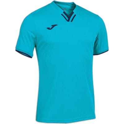 Joma Toletum IV Shirt Korte Mouw Kinderen - Fluor Turquoise / Marine | Maat: 104