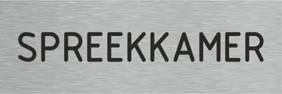 Deurbordje - spreekkamer bord - bordje - spreekkamer - rechthoekig met RVS look
