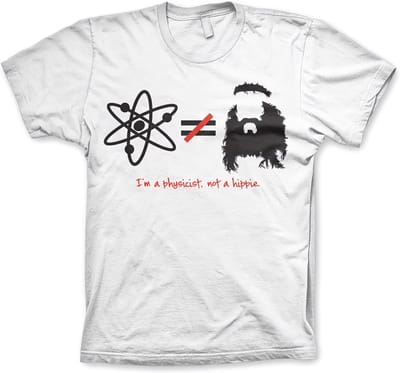 The Big Bang Theory Heren Tshirt -2XL- I'm A Physicist, Not A Hippie Wit