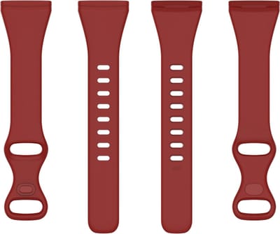 Siliconen bandje - geschikt voor Fitbit Versa 3 / Versa 4 / Sense - maat M/L - donkerrood