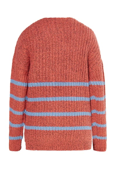 usha Gebreide trui Dames Vintage rood
