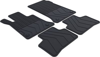 Rubber Automatten geschikt voor Mercedes GLK X204 - 2008-2015 - 4-delig - Uitvoering: X204 | Bijrijder met bevestiging