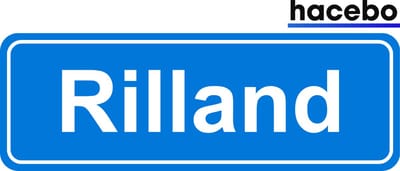 Hacebo - Plaatsnaam Sticker - 29x10 CM - Rilland sticker - Verkeersborden sticker - grappige cadeaus - Rilland