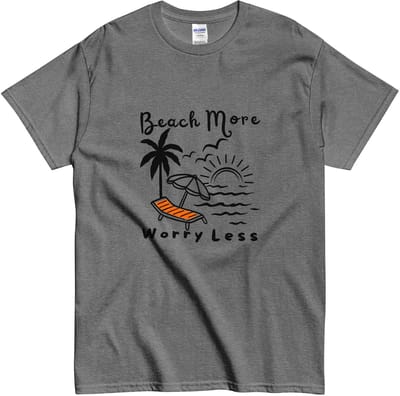 Casual Heren en Dames T Shirt - Zomer Strand Festival Sunset - Cadeau - Grijs - S