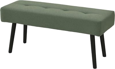 Opbergbank met Corduroy - Gestoffeerde bank - Extra zitplek - Getuft ontwerp - 100x36x45 cm - Groen